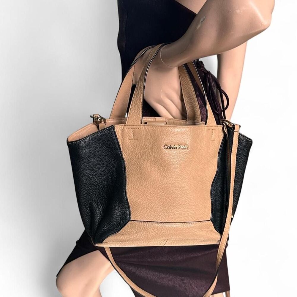 Calvin-Klein Women's Black and Brown Bag